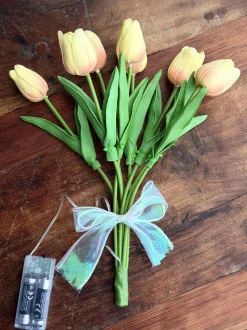 VIAMAJA Blomster|Påske<Tulipaner med lys - Gul