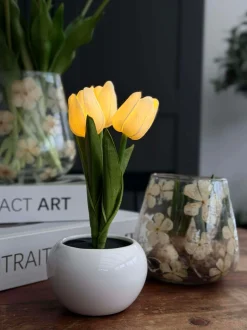 VIAMAJA Blomster|Påske<Tulipaner med lys - Hvid