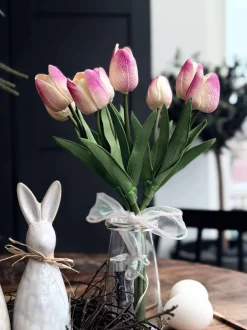 VIAMAJA Blomster|Påske<Tulipaner med lys - Lys rosa