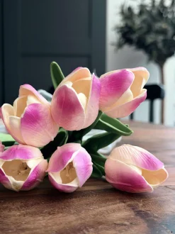 VIAMAJA Blomster|Påske<Tulipaner med lys - Lys rosa