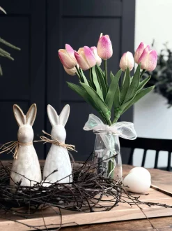 VIAMAJA Blomster|Påske<Tulipaner med lys - Lys rosa