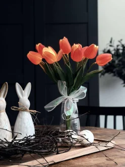 VIAMAJA Blomster|Påske<Tulipaner med lys - Rød