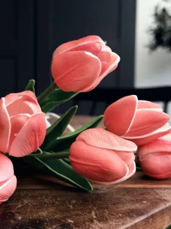 VIAMAJA Blomster|Påske<Tulipaner med lys - Rød