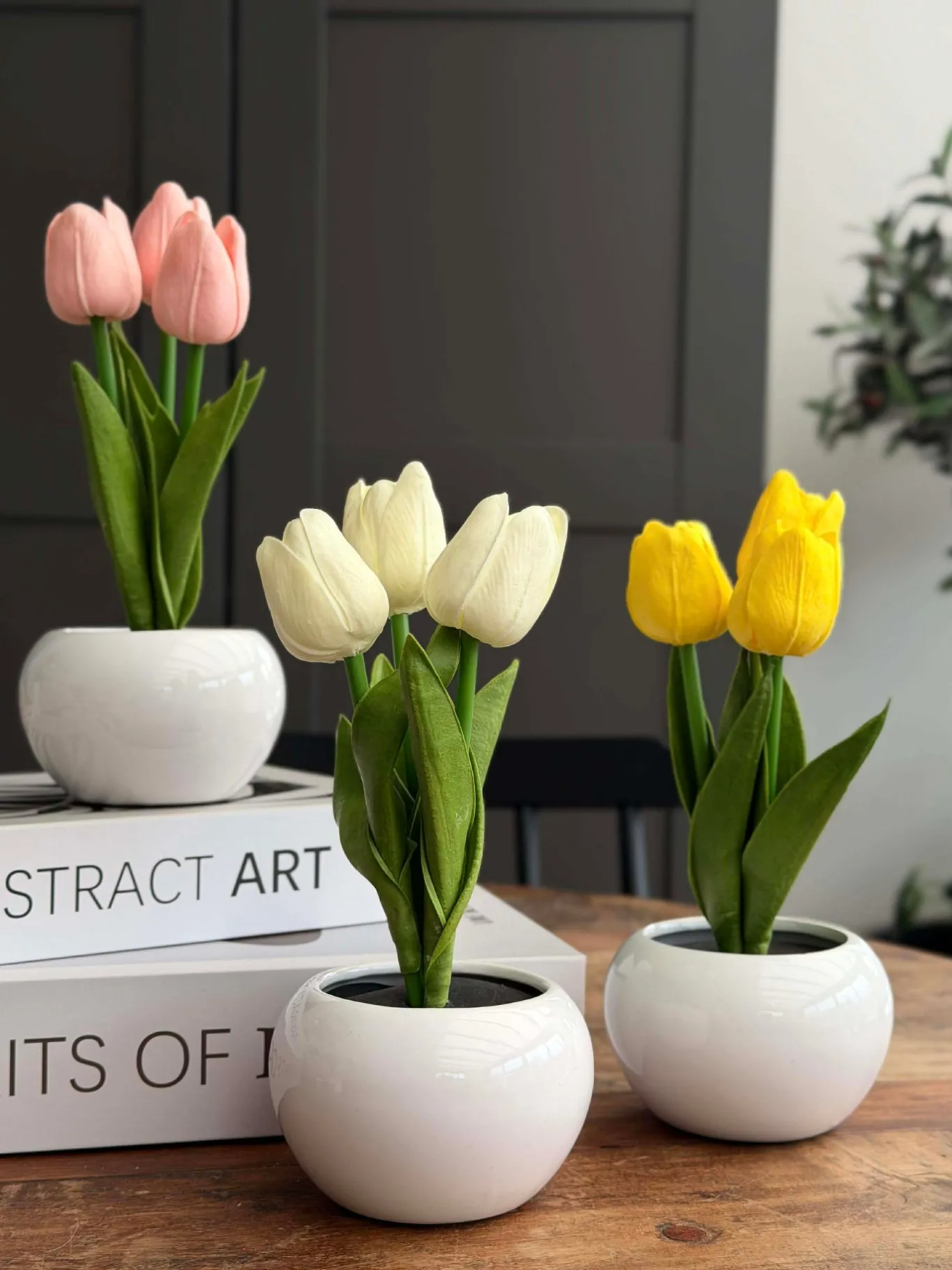 VIAMAJA Blomster|Påske<Tulipaner med lys - Rosa