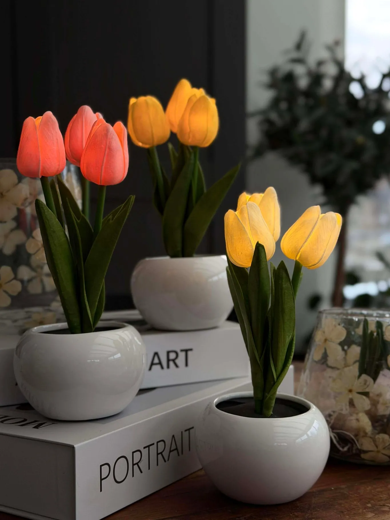 VIAMAJA Blomster|Påske<Tulipaner med lys - Rosa