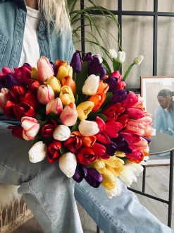 VIAMAJA Blomster|Påske<Tulipaner Silke look– Flere farver