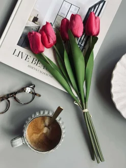VIAMAJA Blomster|Påske<Tulipaner Silke look– Flere farver