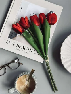 VIAMAJA Blomster|Påske<Tulipaner Silke look– Flere farver