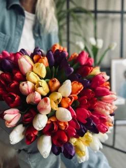 VIAMAJA Blomster|Påske<Tulipaner Silke look– Flere farver
