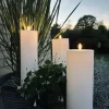 VIAMAJA Lys Og Led|Udendørs Led<Udendørs XL LED Bloklys H 25cm - Sæt med 2 stk ink fjernbetjening