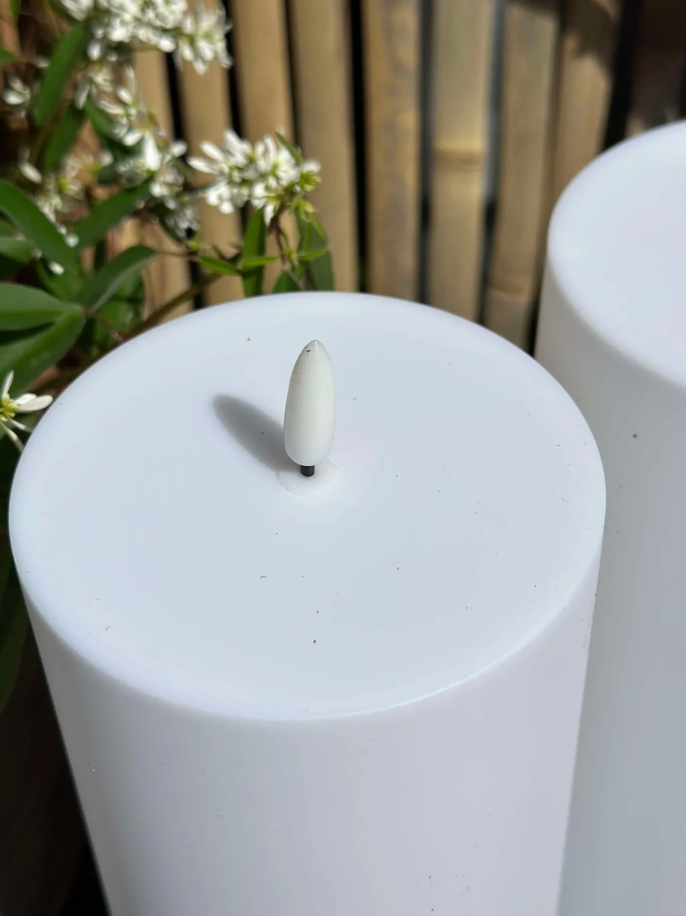 VIAMAJA Lys Og Led|Udendørs Led<Udendørs XL LED Bloklys H 25cm - Sæt med 2 stk ink fjernbetjening