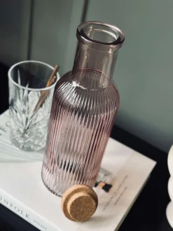 VIAMAJA Kander Og Karafler<Vandflaske med korkprop – Rose 1 ltr.