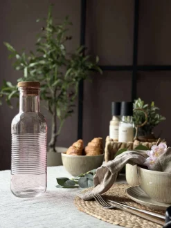 VIAMAJA Kander Og Karafler<Vandflaske med korkprop – Rosa 1 ltr.
