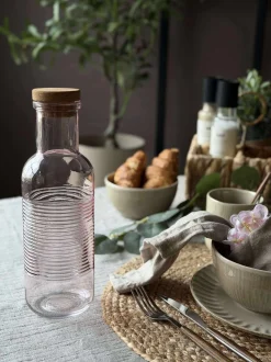 VIAMAJA Kander Og Karafler<Vandflaske med korkprop – Rosa 1 ltr.