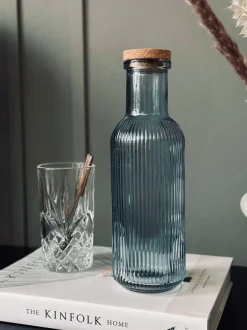 VIAMAJA Kander Og Karafler<Vandflaske med korkprop – Blue 1 ltr.
