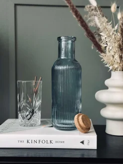 VIAMAJA Kander Og Karafler<Vandflaske med korkprop – Blue 1 ltr.