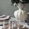 VIAMAJA Krus, Kopper Og Glas<Vandglas Rillet med guld kant - 4 stk.