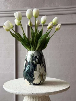 VIAMAJA Vaser<Vase - Flower print 20 cm