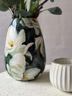 VIAMAJA Vaser<Vase - Flower print 20 cm