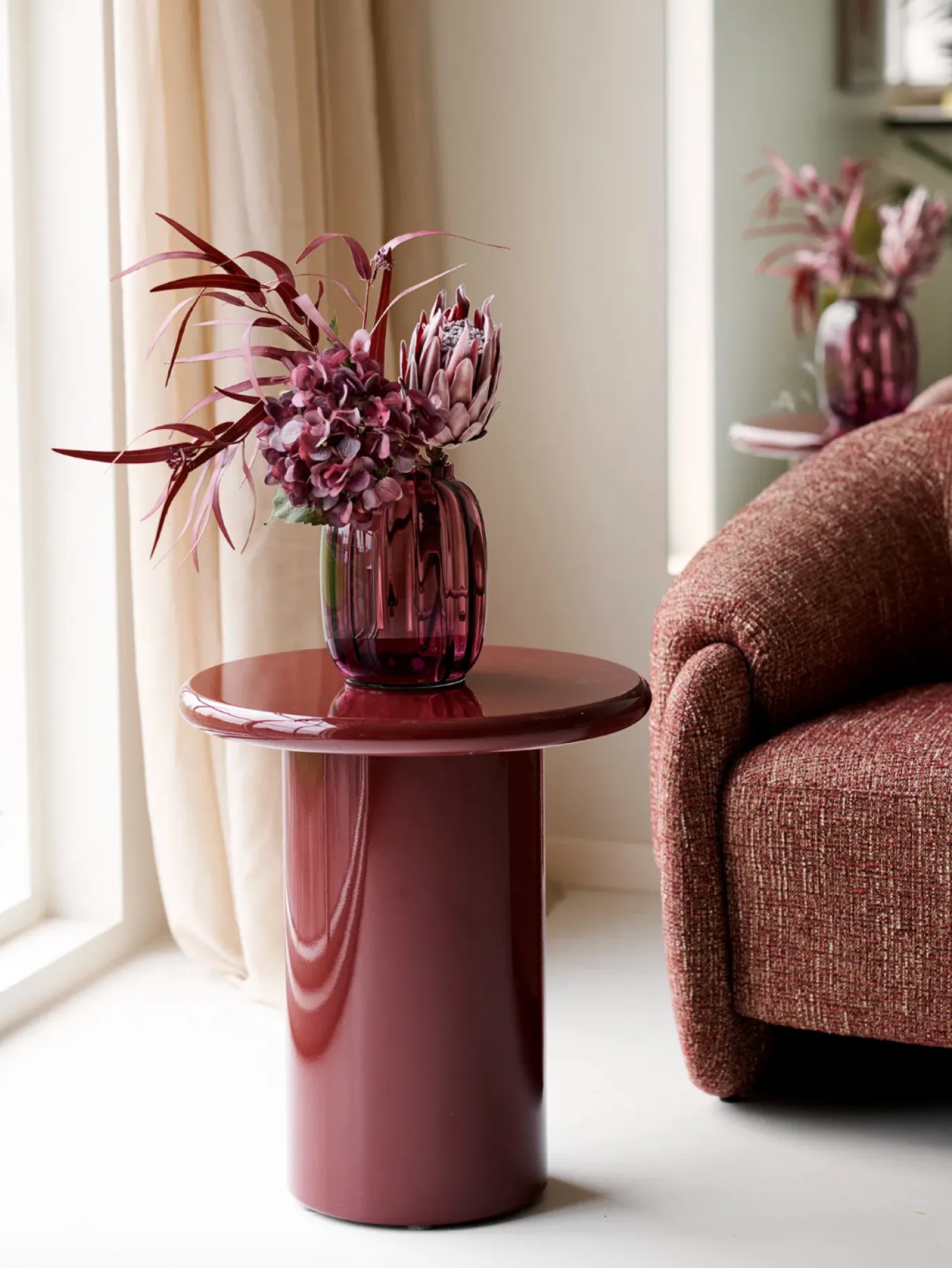 VIAMAJA Vaser|Interiør<Vase bordeaux - Mundblæst glas