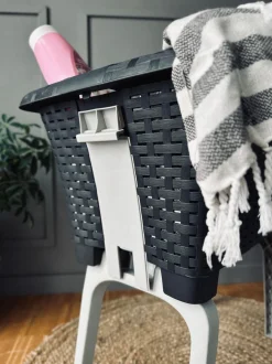VIAMAJA Vasketøjskurve|Soveværelse Opbevaring<Vasketøjskurv med foldbar ben - Dark grey