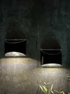 VIAMAJA Lys Og Led|Udendørs Led<Væglampe med solceller – Sæt med 2 stk