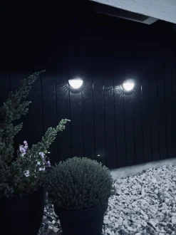 VIAMAJA Lys Og Led|Udendørs Led<Væglampe med solceller – Sæt med 4 stk