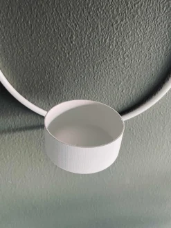 VIAMAJA Lysestager<Cirkel bloklysstage – Hvid Ø 30cm