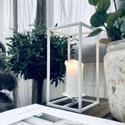 VIAMAJA Lysestager<Cube stage til bloklys - Stor – Hvid