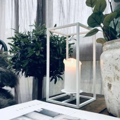 VIAMAJA Lysestager<Cube stage til bloklys - Stor – Hvid