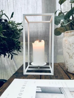 VIAMAJA Lysestager<Cube stage til bloklys - Stor – Hvid