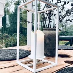 VIAMAJA Lysestager<Cube stage til bloklys - Stor – Hvid