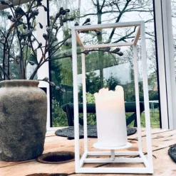 VIAMAJA Lysestager<Cube stage til bloklys - Stor – Hvid