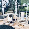 VIAMAJA Lysestager<Cube til bloklys - sæt af 2 stager – Hvid
