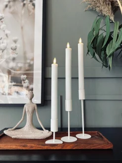 VIAMAJA Lysestager<Simple – White Sæt 3 stk