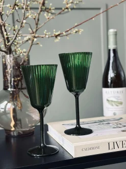 VIAMAJA Krus, Kopper Og Glas|Alt Til Vin<Vinglas Claire 200ml. Grøn - 2 stk.