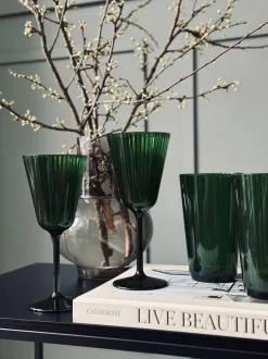 VIAMAJA Krus, Kopper Og Glas|Alt Til Vin<Vinglas Claire 200ml. Grøn - 2 stk.