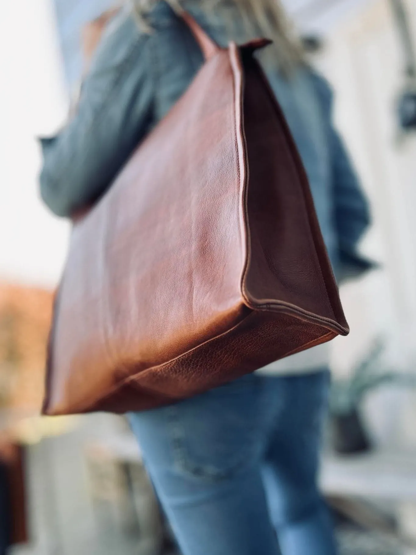 VIAMAJA Computertasker|Læder Tasker<Work / Shopper - Lisa Walnut