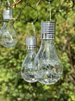 VIAMAJA Udendørs Led|Led Solceller<XL lyspære med solceller - Tilbud 4 stk